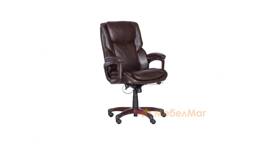 Офис стол Кармен 5025 тъмно кафяв - изглед 3 - МебелМаг Офис стол Кармен 5025 тъмно кафяв - изглед 3