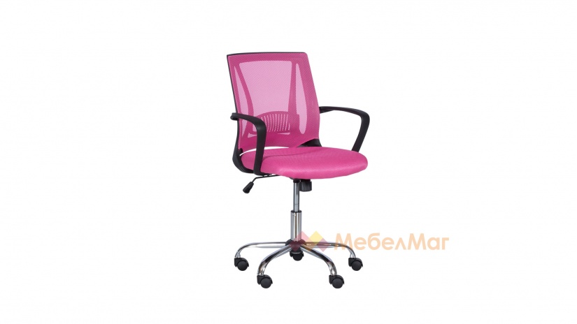 Офис стол Кармен 7040 розов - изглед 3 - МебелМаг Офис стол Кармен 7040 розов - изглед 3