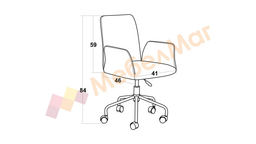 Офис стол Ная кафяв - изглед 10 - МебелМаг Офис стол Ная кафяв - изглед 10