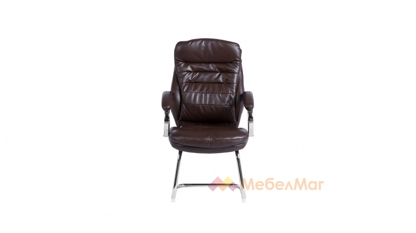 Посетителски стол Кармен 6154 какао - изглед 1 - МебелМаг Посетителски стол Кармен 6154 какао - изглед 1