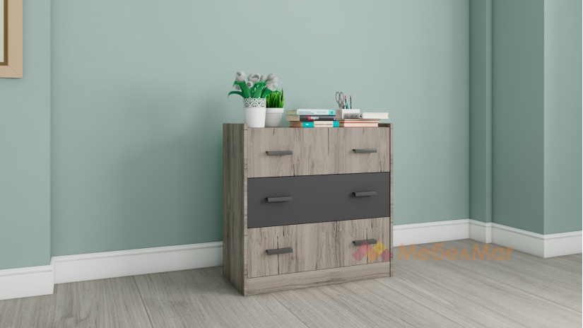 Спален комплект Спирит С2 малта с антрацит - изглед 7 - МебелМаг Спален комплект Спирит С2 малта с антрацит - изглед 7