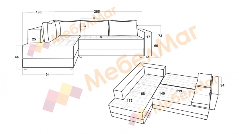 Ъглов диван Били с посока сив - изглед 6 - МебелМаг Ъглов диван Били с посока сив - изглед 6