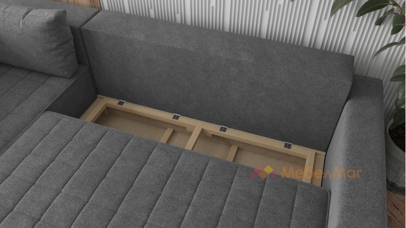 Ъглов диван Били с посока сив - изглед 4 - МебелМаг Ъглов диван Били с посока сив - изглед 4