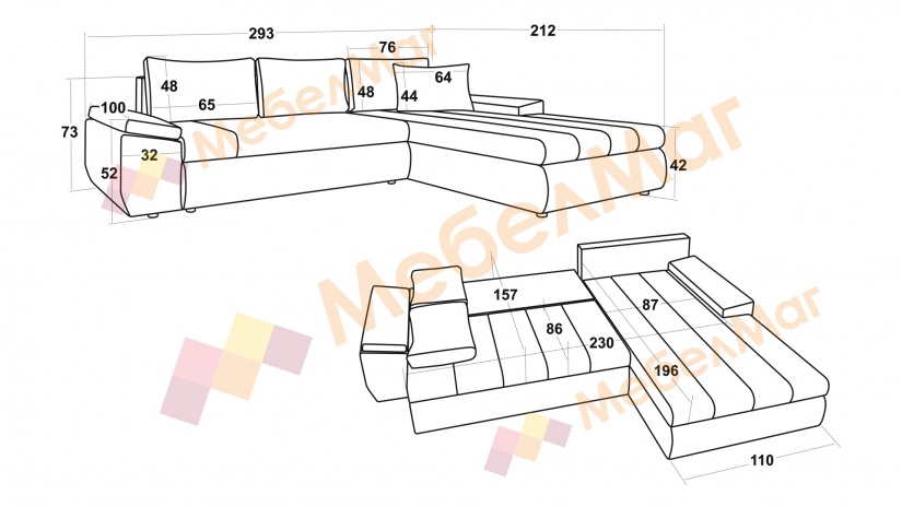 Ъглов диван Ливърпул с посока сив - изглед 5 - МебелМаг Ъглов диван Ливърпул с посока сив - изглед 5