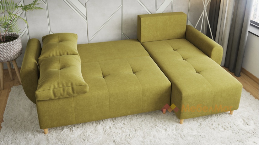 Ъглов диван Памплона Покет универсален ъгъл зелен - изглед 7 - МебелМаг Ъглов диван Памплона Покет универсален ъгъл зелен - изглед 7