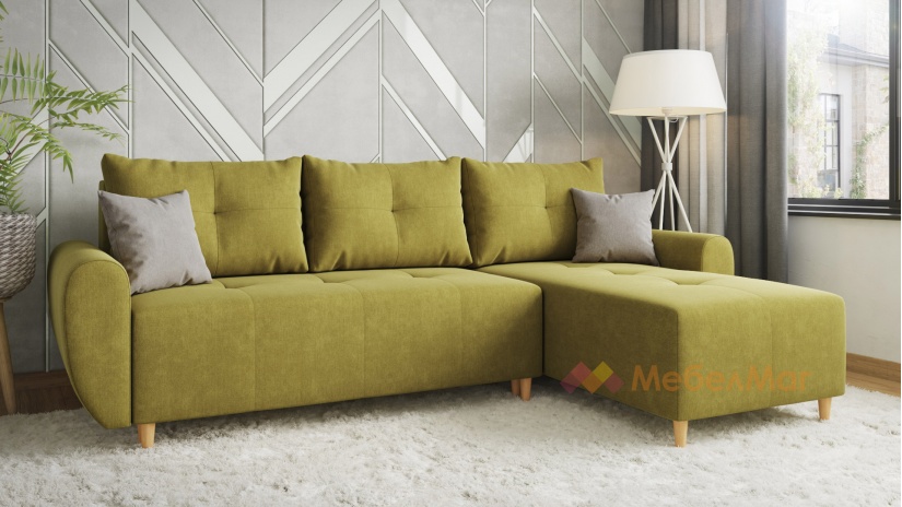 Ъглов диван Памплона Покет универсален ъгъл зелен - изглед 1 - МебелМаг Ъглов диван Памплона Покет универсален ъгъл зелен - изглед 1