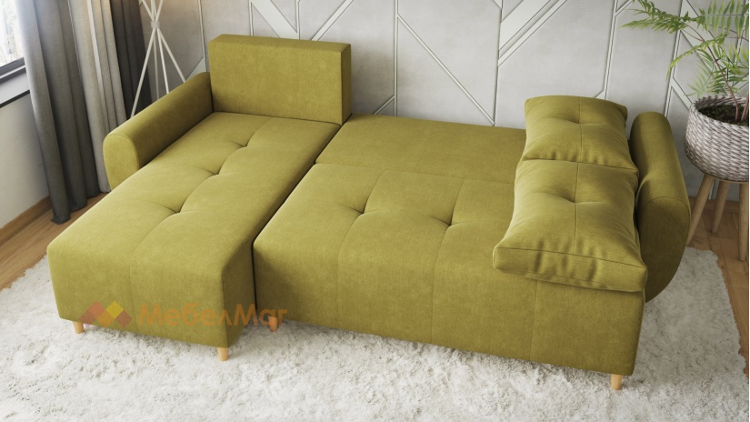 Ъглов диван Памплона Покет универсален ъгъл зелен - изглед 8 - МебелМаг Ъглов диван Памплона Покет универсален ъгъл зелен - изглед 8