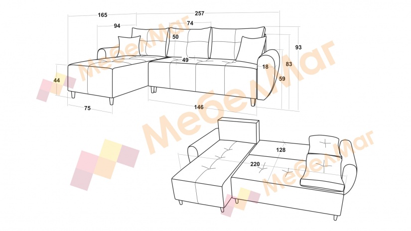 Ъглов диван Памплона Покет универсален ъгъл зелен - изглед 10 - МебелМаг Ъглов диван Памплона Покет универсален ъгъл зелен - изглед 10