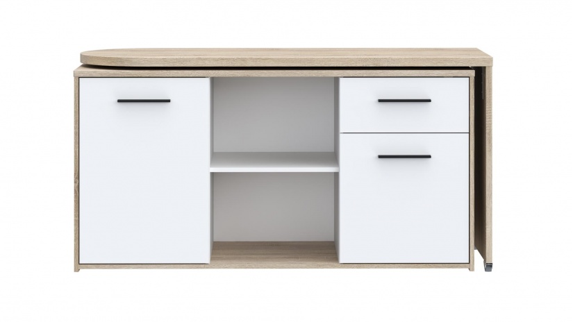 Бюро Аврора дъб сонома с бяло - изглед 2 - МебелМаг Бюро Аврора дъб сонома с бяло - изглед 2