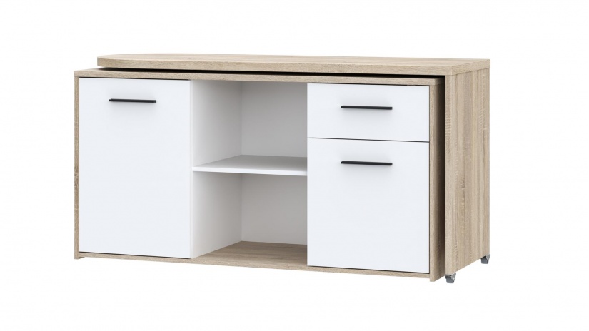 Бюро Аврора дъб сонома с бяло - изглед 3 - МебелМаг Бюро Аврора дъб сонома с бяло - изглед 3