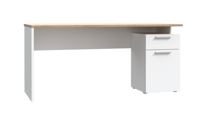 Бюро Коста дъб артисан с бяло - изглед 3 - МебелМаг Бюро Коста дъб артисан с бяло - изглед 3