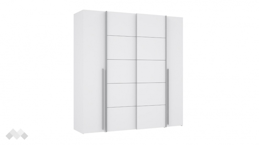 Гардероб Арагона четирикрилни бял - изглед 2 - МебелМаг Гардероб Арагона четирикрилни бял - изглед 2