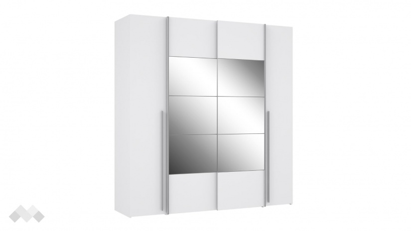 Гардероб Арагона четирикрилни бял - изглед 2 - МебелМаг Гардероб Арагона четирикрилни бял - изглед 2