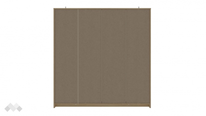Гардероб Фортелия четирикрилни пясък с дъб пучини - изглед 11 - МебелМаг Гардероб Фортелия четирикрилни пясък с дъб пучини - изглед 11
