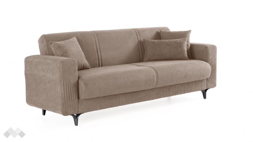 Диван Атон триместни кафяв - изглед 2 - МебелМаг Диван Атон триместни кафяв - изглед 2