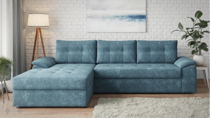 Ъглов диван Азалия с посока деним - изглед 2