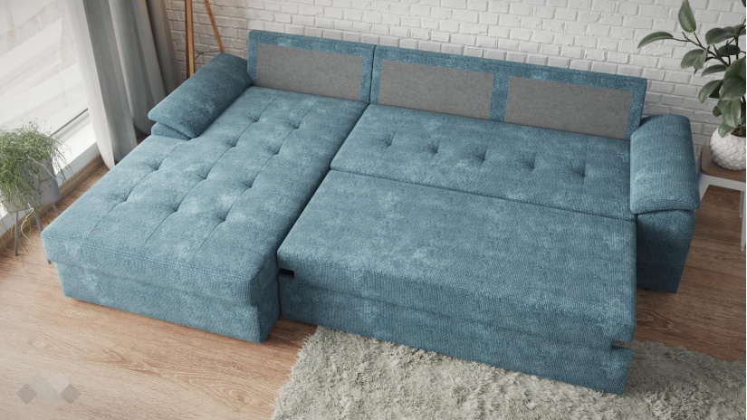 Ъглов диван Азалия с посока деним - изглед 3