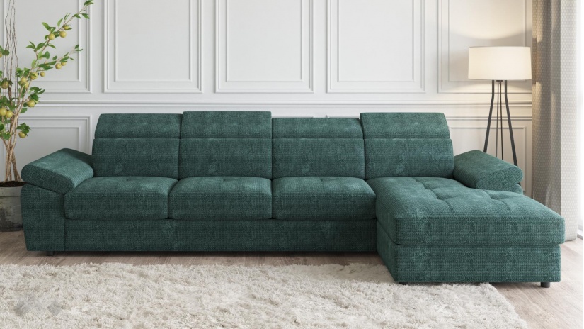 Ъглов диван Джент с посока зелен - изглед 2 - МебелМаг Ъглов диван Джент с посока зелен - изглед 2