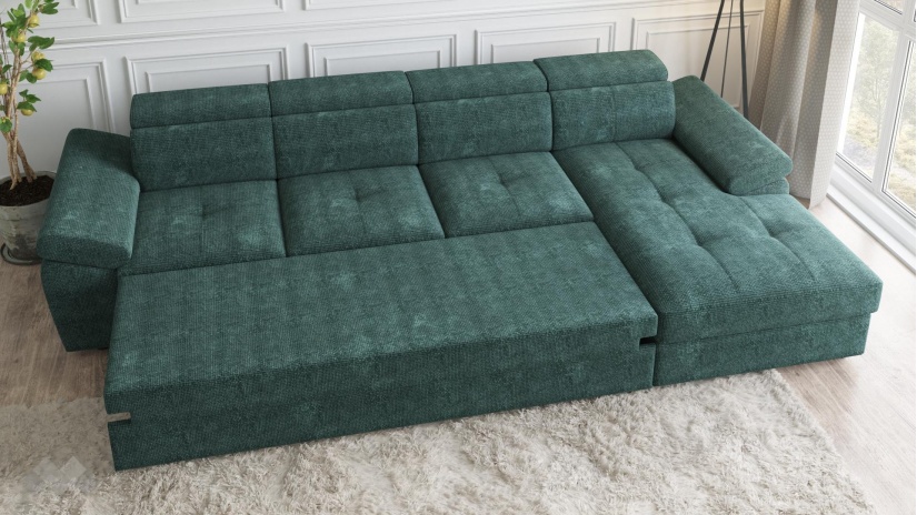 Ъглов диван Джент с посока зелен - изглед 4 - МебелМаг Ъглов диван Джент с посока зелен - изглед 4