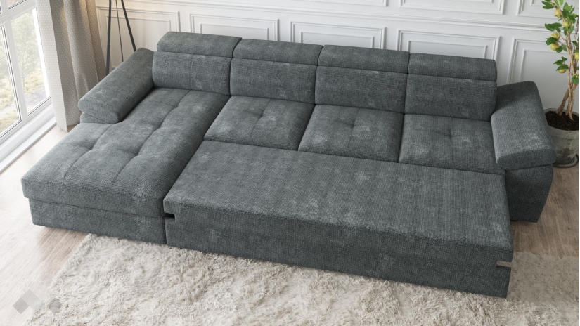 Ъглов диван Джент с посока графит - изглед 4