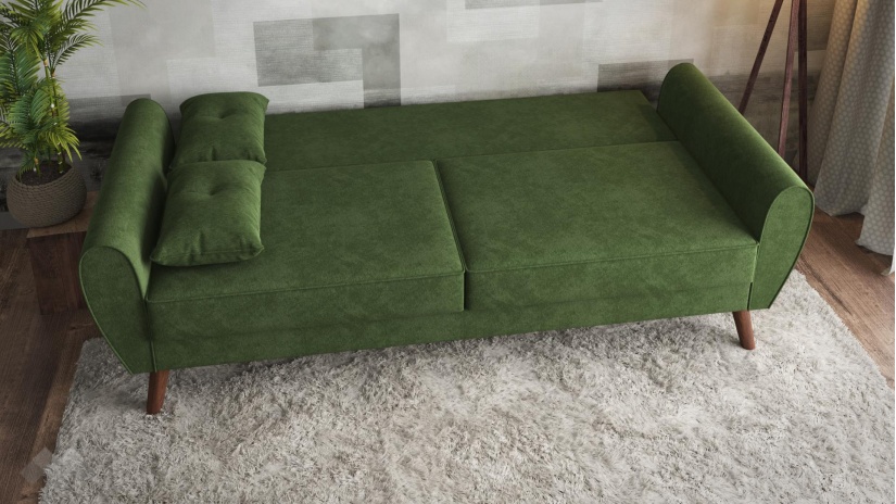 Диван Мерива триместни зелен - изглед 3 - МебелМаг Диван Мерива триместни зелен - изглед 3
