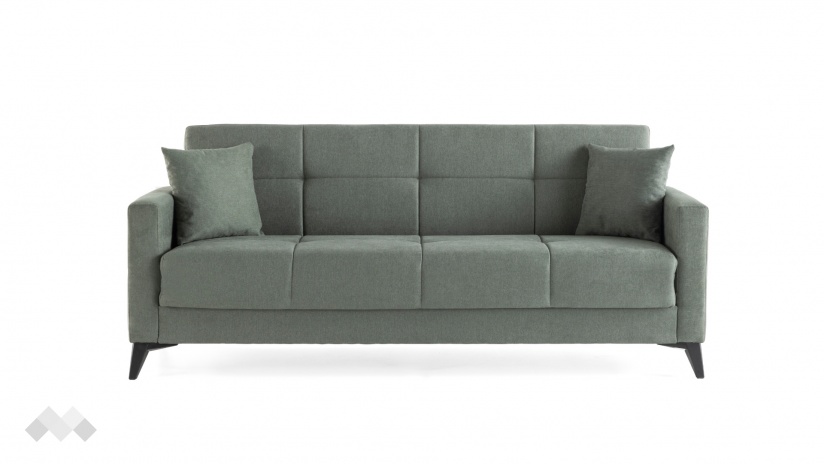 Диван Мира триместни зелен - изглед 2 - МебелМаг Диван Мира триместни зелен - изглед 2