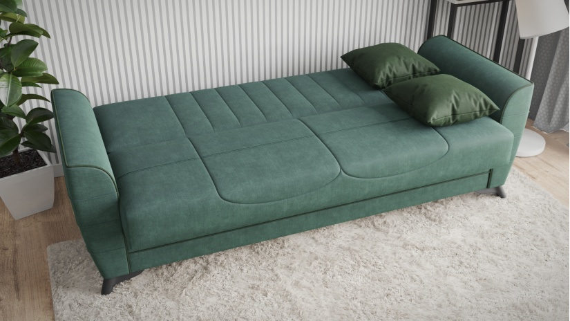 Диван Ялта триместни зелен - изглед 4 - МебелМаг Диван Ялта триместни зелен - изглед 4