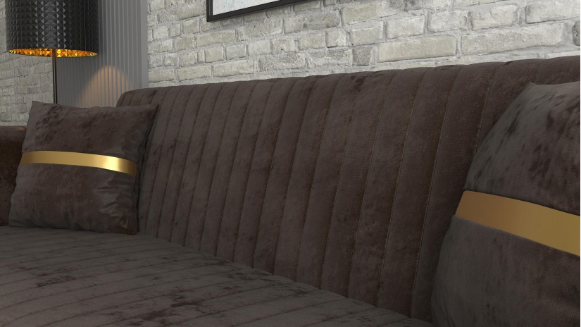 Диван Ваяна триместни кафяв - изглед 5 - МебелМаг Диван Ваяна триместни кафяв - изглед 5