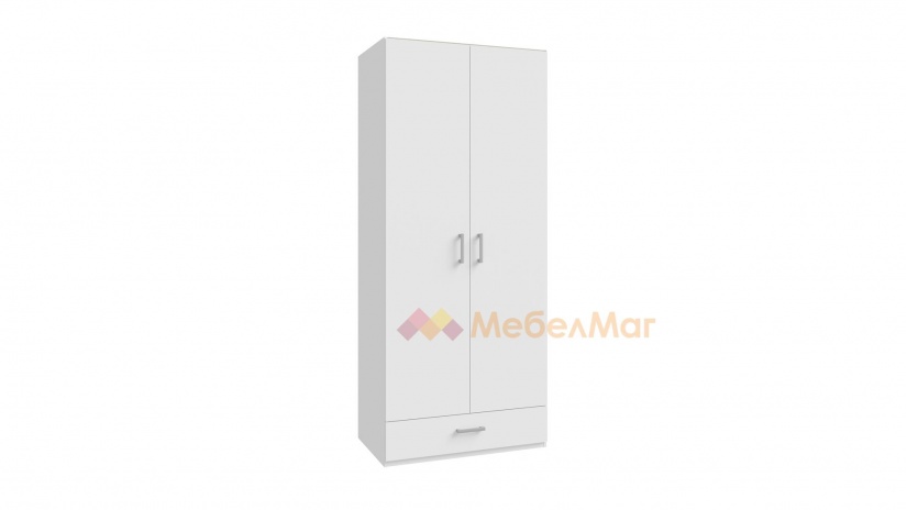 Гардероб Беатрис с рафтове двукрилни бяло - изглед 3