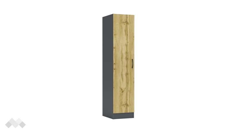 Гардероб Галати еднокрилни дъб вотан светъл с антрацит - изглед 1