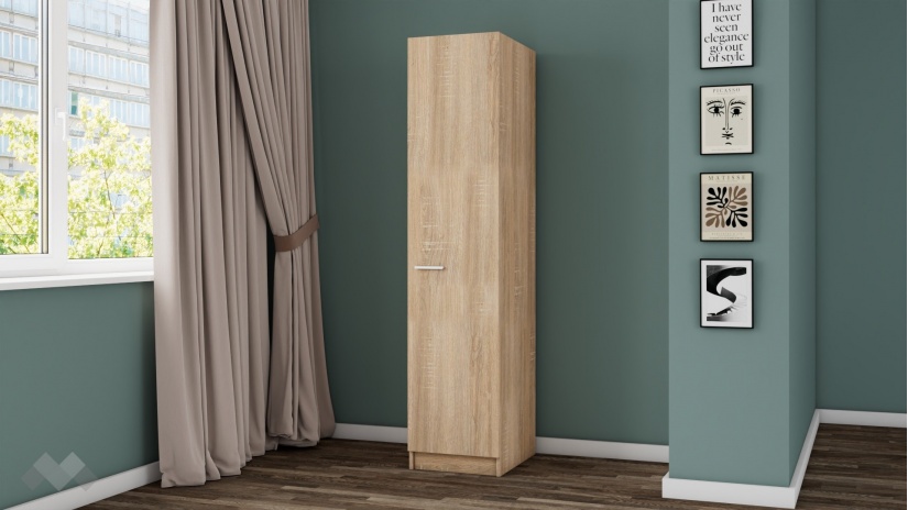 Гардероб Арго еднокрилни дъб сонома - изглед 1 - МебелМаг Гардероб Арго еднокрилни дъб сонома - изглед 1