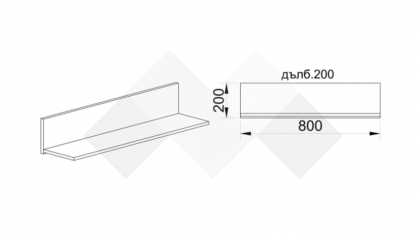 Етажерка Лизи сонома арвен - изглед 2 - МебелМаг Етажерка Лизи сонома арвен - изглед 2