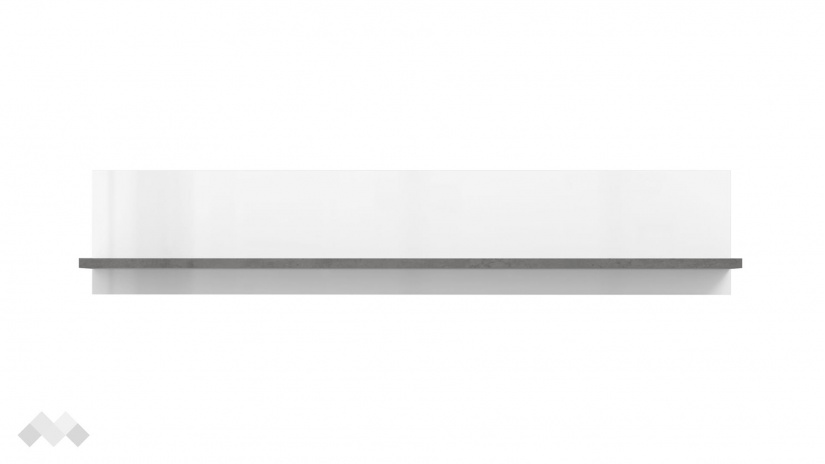 Етажерка Требия сиво с бял гланц - изглед 2