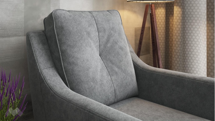 Фотьойл Мерива сив - изглед 3 - МебелМаг Фотьойл Мерива сив - изглед 3