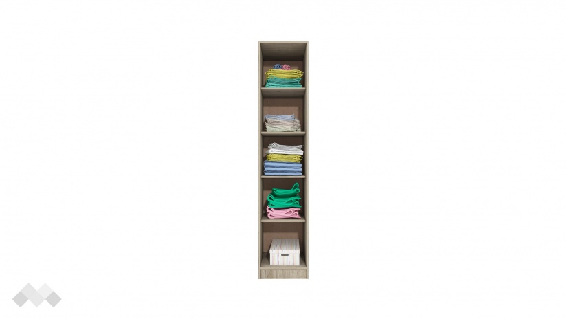 Гардероб Бъфало еднокрилни сонома арвен с бял гланц - изглед 5 - МебелМаг Гардероб Бъфало еднокрилни сонома арвен с бял гланц - изглед 5