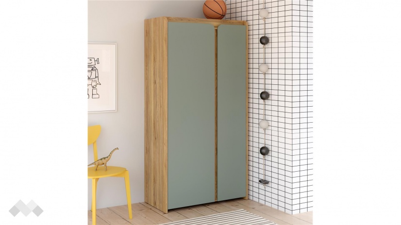 Детски спален комплект Холис Х2 дъб маувела с олив - изглед 4 - МебелМаг Детски спален комплект Холис Х2 дъб маувела с олив - изглед 4