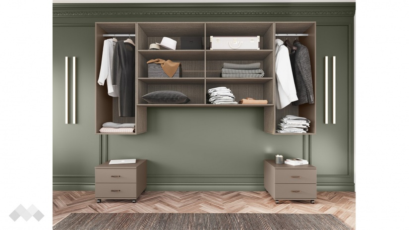 Гардероб Зак шесткрилни мока с лате - изглед 3 - МебелМаг Гардероб Зак шесткрилни мока с лате - изглед 3