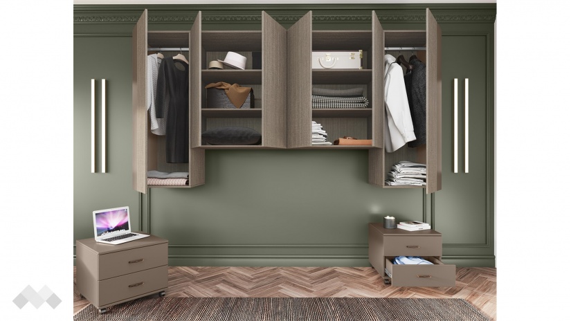 Гардероб Зак шесткрилни мока с лате - изглед 4 - МебелМаг Гардероб Зак шесткрилни мока с лате - изглед 4