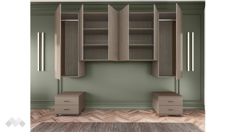 Гардероб Зак шесткрилни мока с лате - изглед 5 - МебелМаг Гардероб Зак шесткрилни мока с лате - изглед 5