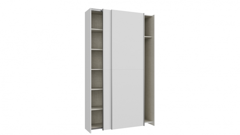 Гардероб Хомано с плъзгащи врати бял - изглед 7 - МебелМаг Гардероб Хомано с плъзгащи врати бял - изглед 7