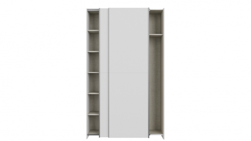 Гардероб Хомано с плъзгащи врати бял - изглед 8 - МебелМаг Гардероб Хомано с плъзгащи врати бял - изглед 8