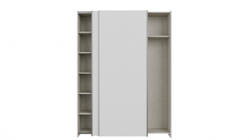 Гардероб Хомано с плъзгащи врати бял - изглед 7 - МебелМаг Гардероб Хомано с плъзгащи врати бял - изглед 7