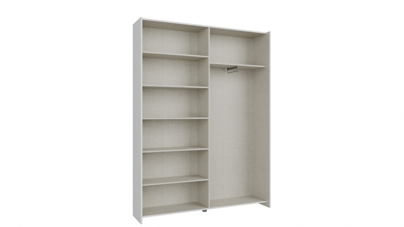 Гардероб Хомано с плъзгащи врати бял - изглед 8 - МебелМаг Гардероб Хомано с плъзгащи врати бял - изглед 8