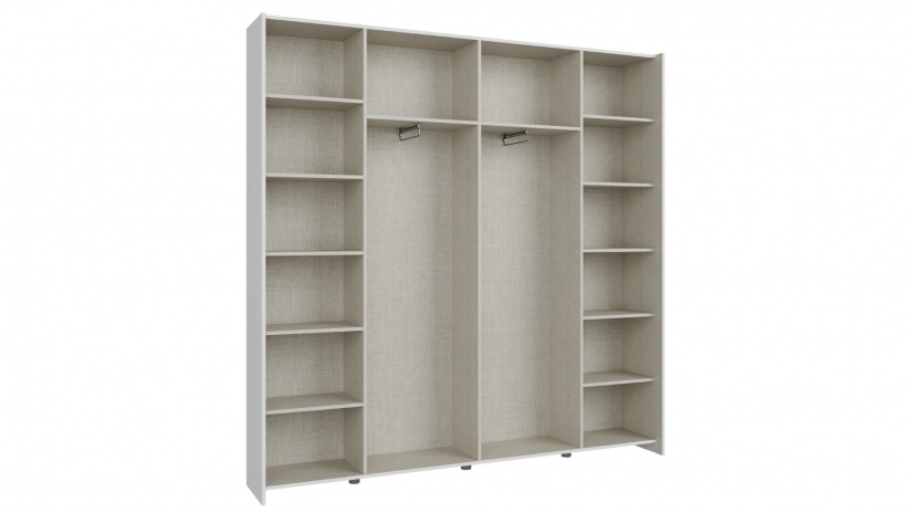 Гардероб Хомано с плъзгащи врати бял - изглед 8 - МебелМаг Гардероб Хомано с плъзгащи врати бял - изглед 8