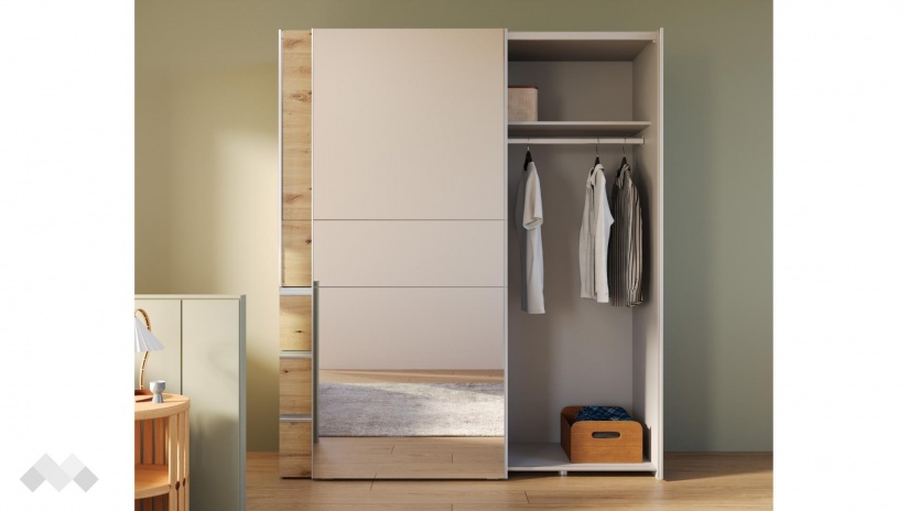 Гардероб Триумф с плъзгащи врати дъб артисан - изглед 4 - МебелМаг Гардероб Триумф с плъзгащи врати дъб артисан - изглед 4