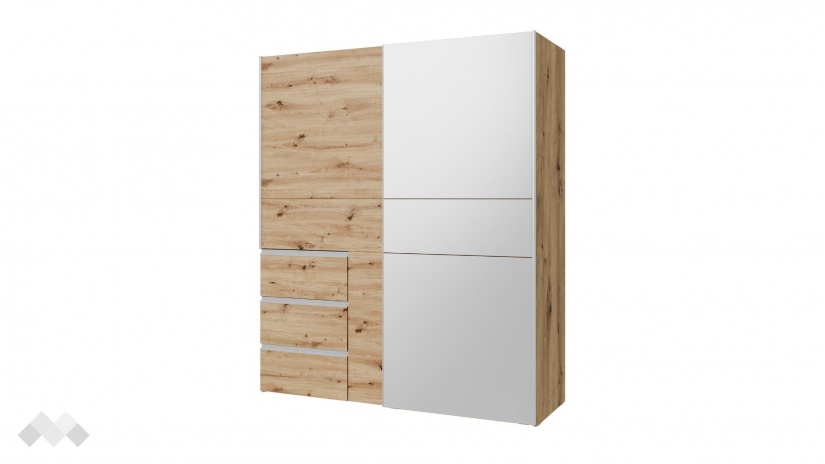 Гардероб Триумф с плъзгащи врати дъб артисан - изглед 9 - МебелМаг Гардероб Триумф с плъзгащи врати дъб артисан - изглед 9