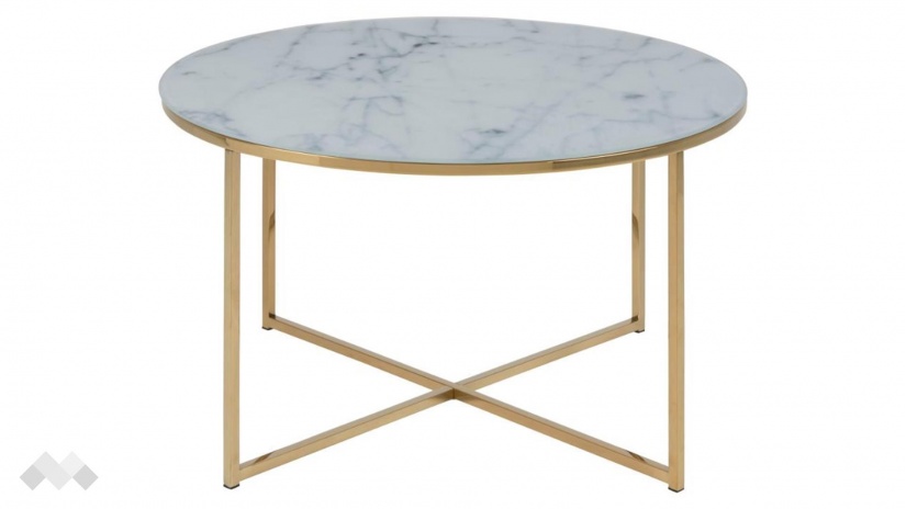 Холна маса Алисма бял мрамор - изглед 2 - МебелМаг Холна маса Алисма бял мрамор - изглед 2