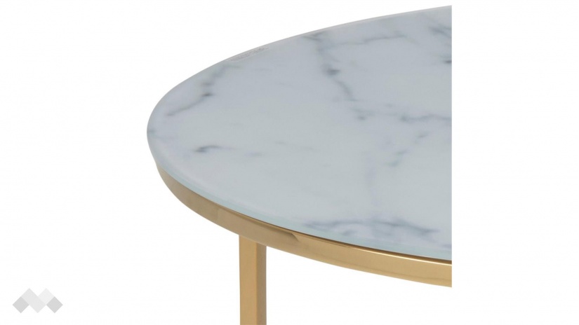 Холна маса Алисма бял мрамор - изглед 3 - МебелМаг Холна маса Алисма бял мрамор - изглед 3