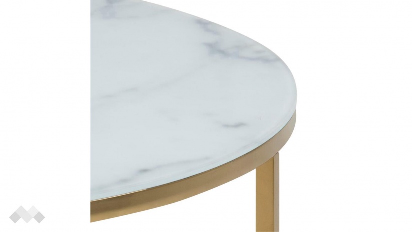 Холна маса Алисма бял мрамор - изглед 3 - МебелМаг Холна маса Алисма бял мрамор - изглед 3