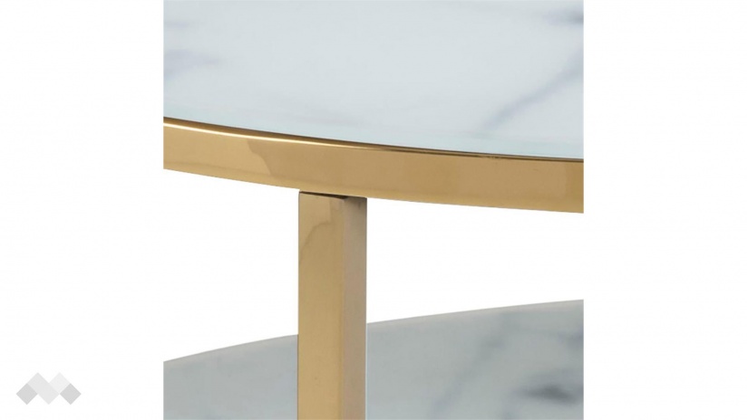 Холна маса Алисма бял мрамор - изглед 4 - МебелМаг Холна маса Алисма бял мрамор - изглед 4